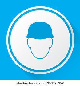 An Illustrated Icon Isolated on a Background - Safety Helmet