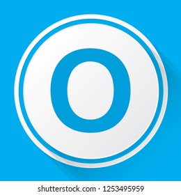 An Illustrated Icon Isolated on a Background - O