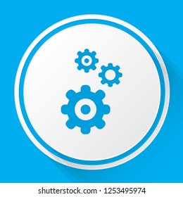 An Illustrated Icon Isolated on a Background - Multiple Cogs