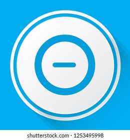 An Illustrated Icon Isolated on a Background - Round Minus