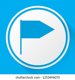 An Illustrated Icon Isolated on a Background - Rectangular Triangle Flag