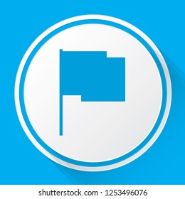 An Illustrated Icon Isolated on a Background - Rectangular Flag Waving