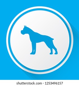 An Illustrated Icon Isolated on a Background - Pitbull Guard Dog