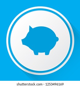 An Illustrated Icon Isolated on a Background - Piggy Bank