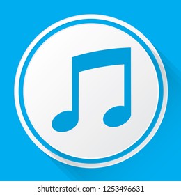 An Illustrated Icon Isolated on a Background - Musical Note