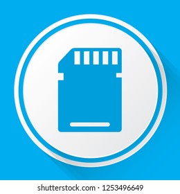 An Illustrated Icon Isolated on a Background - Memory Card