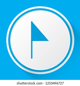 An Illustrated Icon Isolated on a Background - Low Triangular Flag