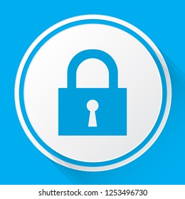 An Illustrated Icon Isolated on a Background - Lock Locked