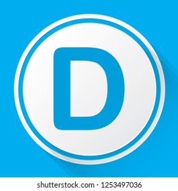 An Illustrated Icon Isolated on a Background - D