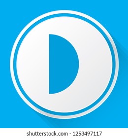 An Illustrated Icon Isolated on a Background - First Quarter Moon