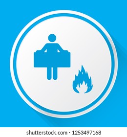 An Illustrated Icon Isolated on a Background - Fire Blanket