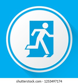 An Illustrated Icon Isolated on a Background - Fire Exit