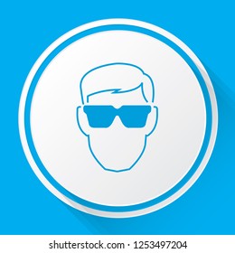 An Illustrated Icon Isolated on a Background - Eye Protection Glasses