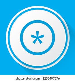 An Illustrated Icon Isolated on a Background - Circle Asterisk Outline
