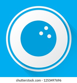 An Illustrated Icon Isolated on a Background - Bowling Ball