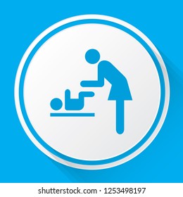 An Illustrated Icon Isolated on a Background - Baby Change