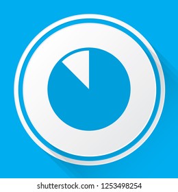 An Illustrated Icon Isolated on a Background - 87 Percent Pie Chart