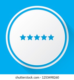 An Illustrated Icon Isolated on a Background - 5 Star Rating