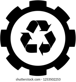 An Illustrated Icon Isolated on a Background - Recycling