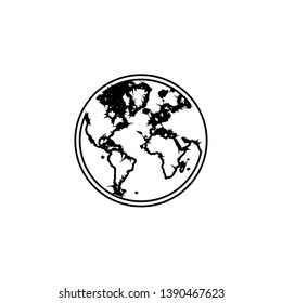 An Illustrated Icon Isolated on a Background - World North America South America Europe