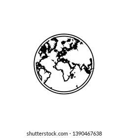 An Illustrated Icon Isolated on a Background - World North America South America Europe Asia