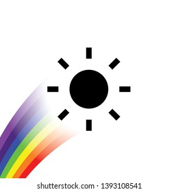 An Illustrated Icon Isolated on a Background - Sun
