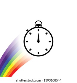 An Illustrated Icon Isolated on a Background - Stopwatch