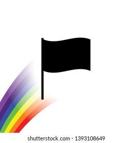 An Illustrated Icon Isolated on a Background - Waving Flag