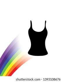 An Illustrated Icon Isolated on a Background - Vest Top