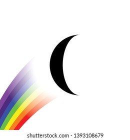 An Illustrated Icon Isolated on a Background - Waning Gibbous Moon-96