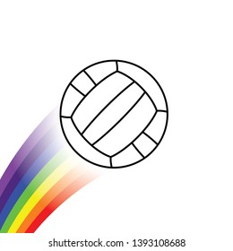An Illustrated Icon Isolated on a Background - Volley Ball