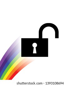 An Illustrated Icon Isolated on a Background - Unlock