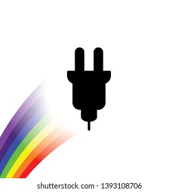 An Illustrated Icon Isolated on a Background - Universal Plug