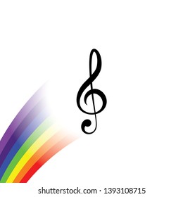 An Illustrated Icon Isolated on a Background - Treble Clef