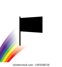 An Illustrated Icon Isolated on a Background - Upper Arc Flag