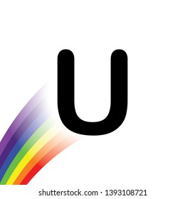 An Illustrated Icon Isolated on a Background - U