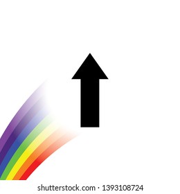 An Illustrated Icon Isolated on a Background - Up Arrow