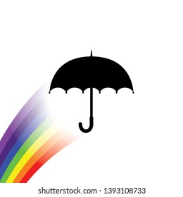 An Illustrated Icon Isolated on a Background - Umbrella