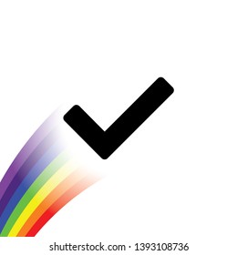An Illustrated Icon Isolated on a Background - Tick