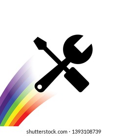 An Illustrated Icon Isolated on a Background - Tools