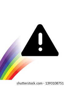 An Illustrated Icon Isolated on a Background - Triangle Information