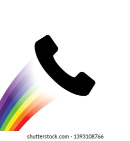 An Illustrated Icon Isolated on a Background - Telephone
