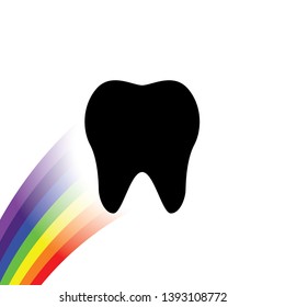 An Illustrated Icon Isolated on a Background - Tooth