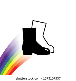 An Illustrated Icon Isolated on a Background - Safety Boots