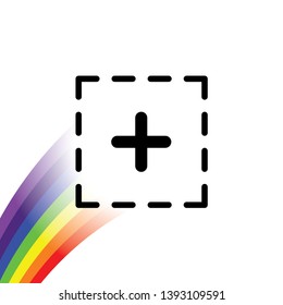 An Illustrated Icon Isolated on a Background - Squared Plus