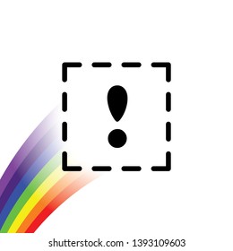 An Illustrated Icon Isolated on a Background - Squared Exclamation Mark