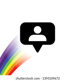 An Illustrated Icon Isolated on a Background - Social Media Person