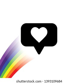 An Illustrated Icon Isolated on a Background - Social Media Love