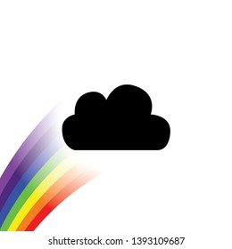 An Illustrated Icon Isolated on a Background - Small Cloud