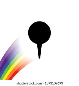 An Illustrated Icon Isolated on a Background - Small Map Pointer